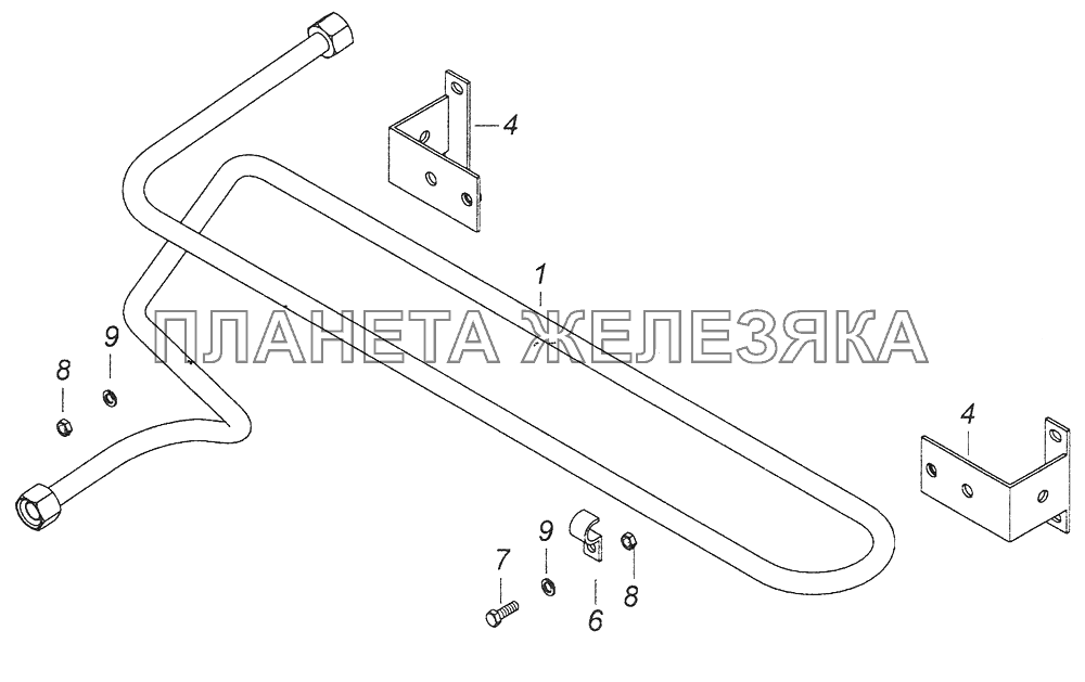 5350-3506180-17 Установка охладителя КамАЗ-43261 (Евро-1, 2)