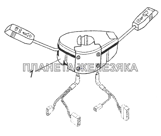 53215-3709002 Установка подрулевого переключателя КамАЗ-43261 (Евро-1, 2)