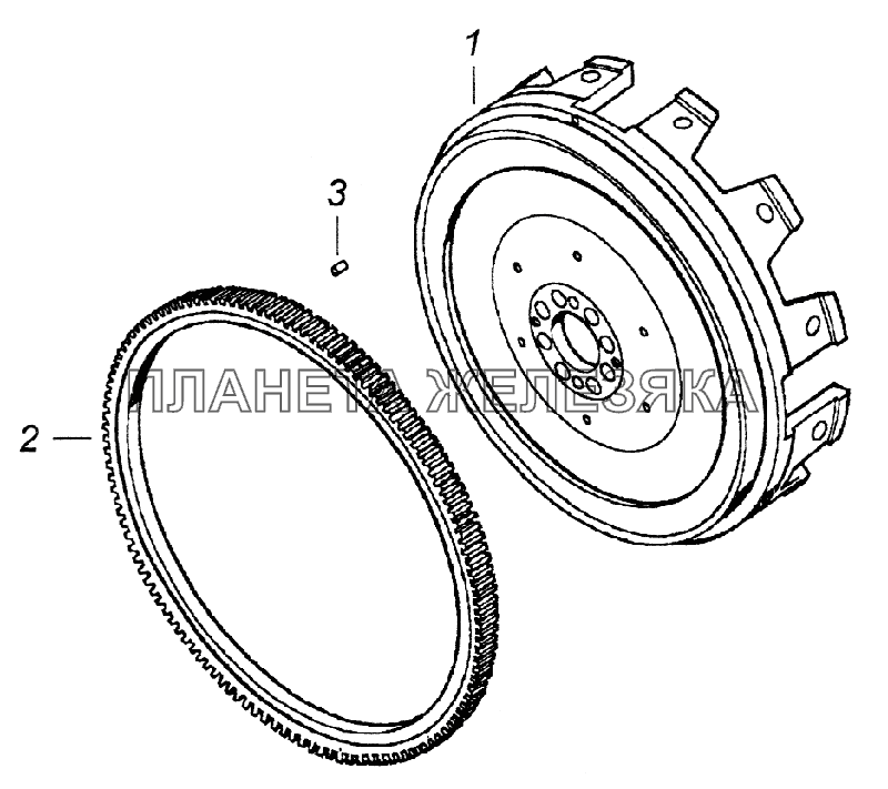7405.1005116 Маховик КамАЗ-43261 (Евро-1, 2)