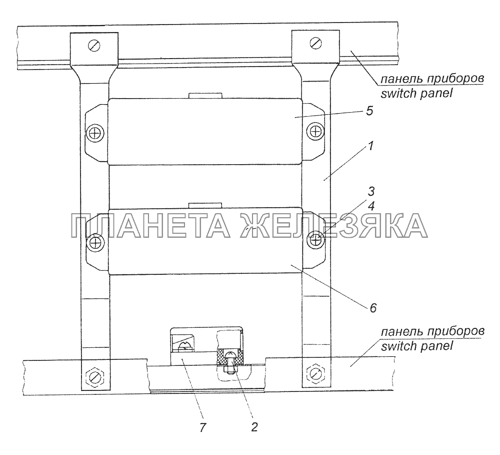 53205-3722501 Установка предохранителей КамАЗ-43261 (Евро-1, 2)