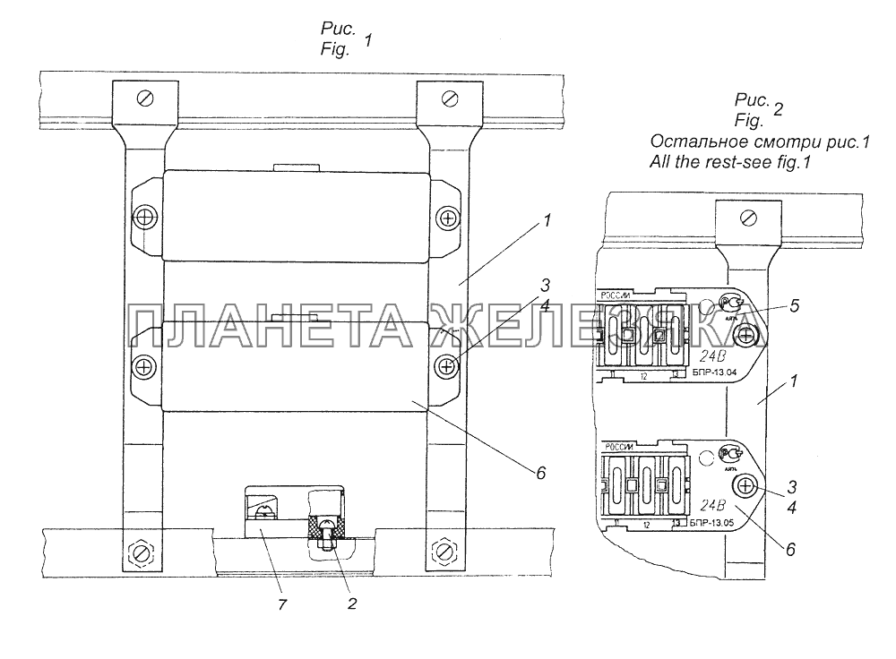 53205-3722501-10 Установка предохранителей КамАЗ-43261 (Евро-1, 2)