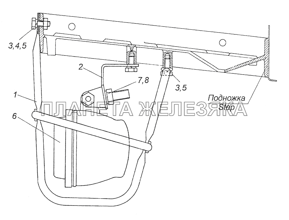 4310-3743001 Установка противотуманных фар КамАЗ-43261 (Евро-1, 2)