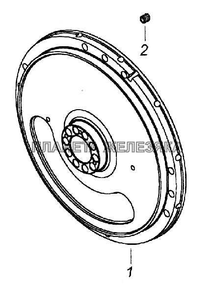 740.50-1005116 Маховик КамАЗ-43261 (Евро-1, 2)