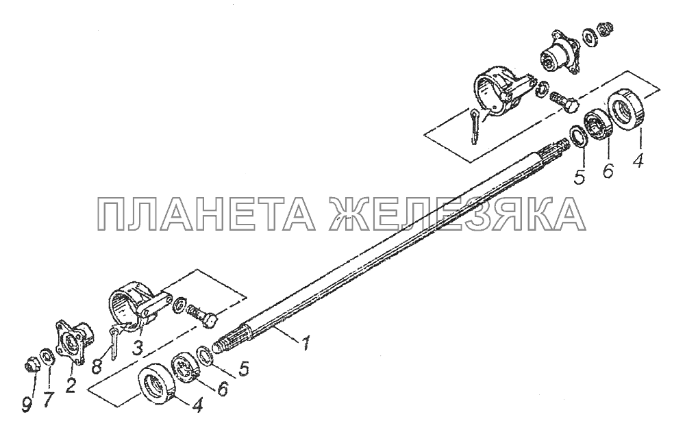 4326-4502210-01 Вал карданный промежуточный КамАЗ-43261 (Евро-1, 2)