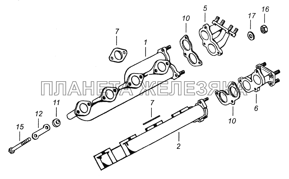 740.13-1008000 Установка газопровода КамАЗ-43261 (Евро-1, 2)