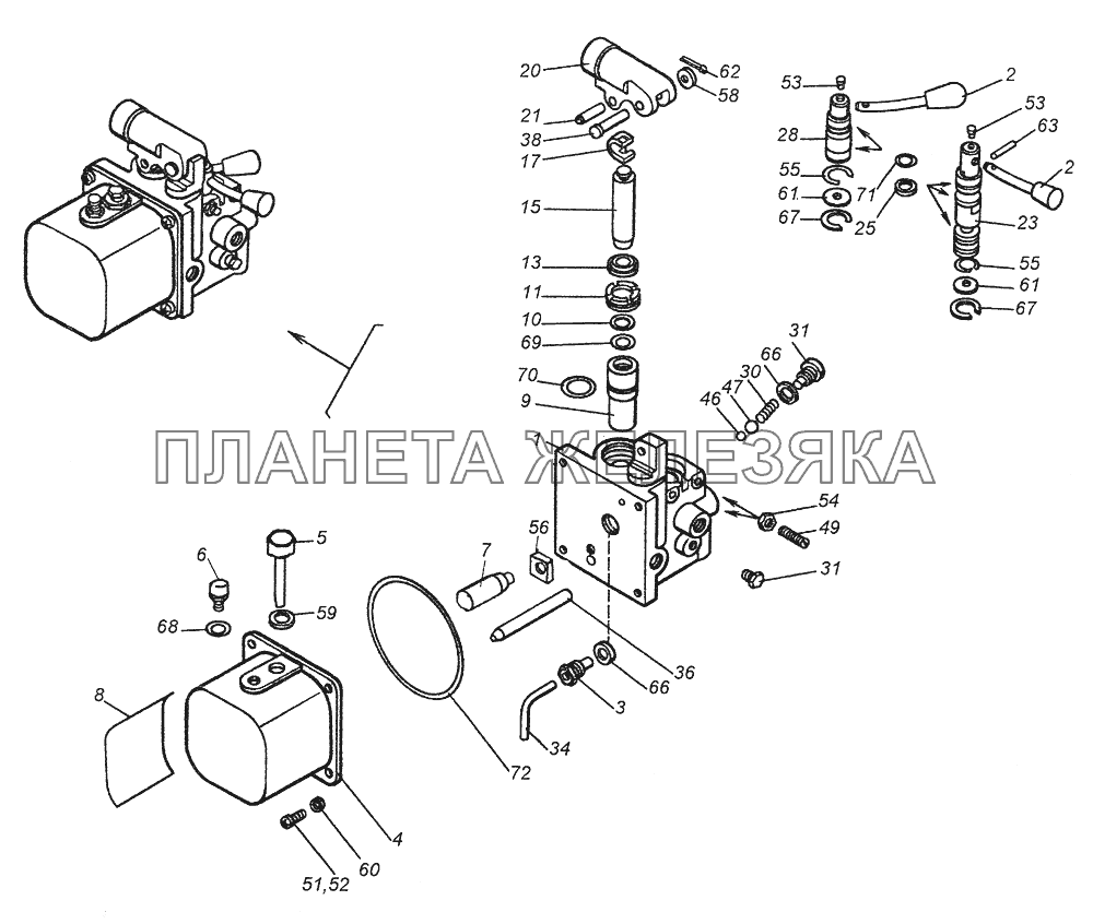 4310-5004010 Насос опрокидывающего механизма кабины КамАЗ-43261 (Евро-1, 2)