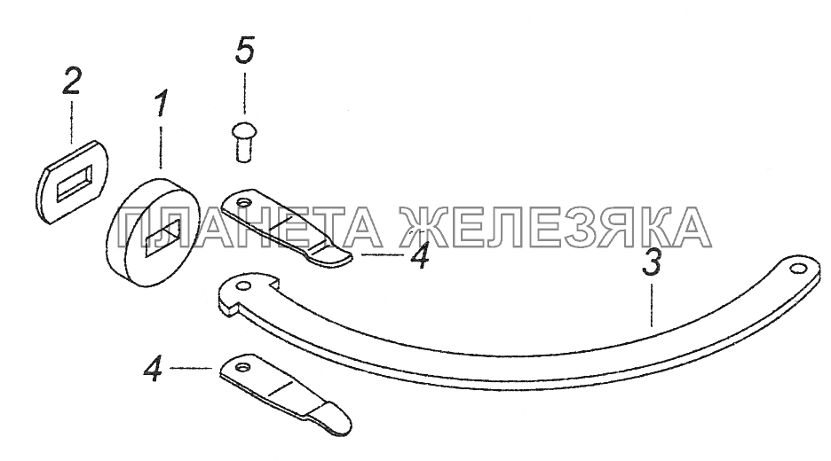 5320-6106083 Ограничитель двери КамАЗ-43261 (Евро-1, 2)