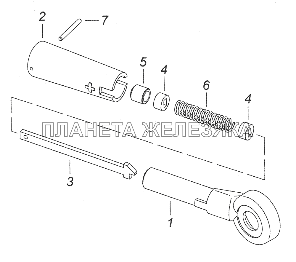 5320-6804756 Ручка регулировки торсиона КамАЗ-43261 (Евро-1, 2)