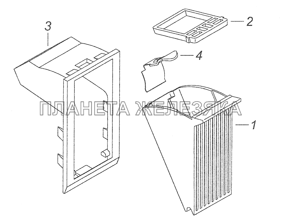5320-8203010-01 Пепельница в сборе КамАЗ-43261 (Евро-1, 2)