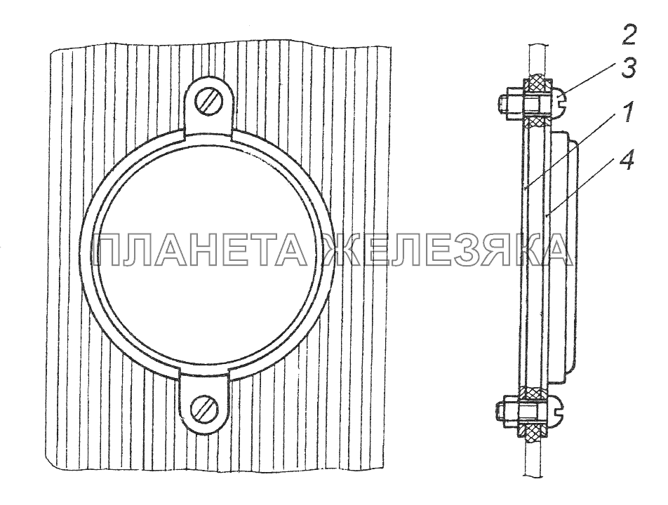 54112-8208003 Установка световозвращателей КамАЗ-43261 (Евро-1, 2)