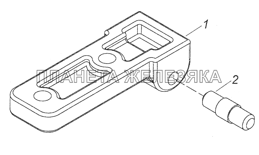 5320-8407011 Петля облицовочной панели левая КамАЗ-43261 (Евро-1, 2)