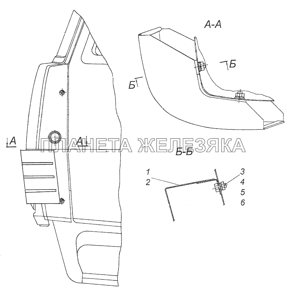 5320-8415008 Установка обтекателей КамАЗ-43261 (Евро-1, 2)