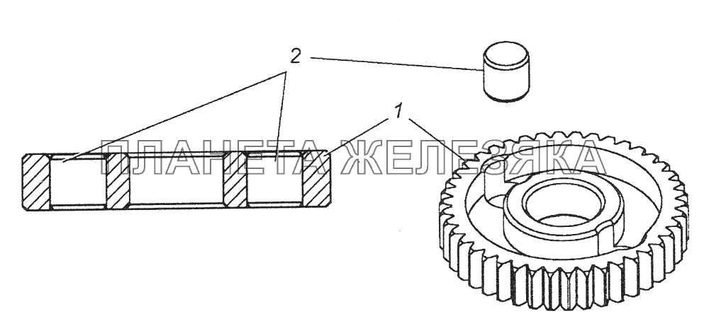333.1110515-30 Шестерня регулятора ведущая в сборе КамАЗ-43261 (Евро-1, 2)
