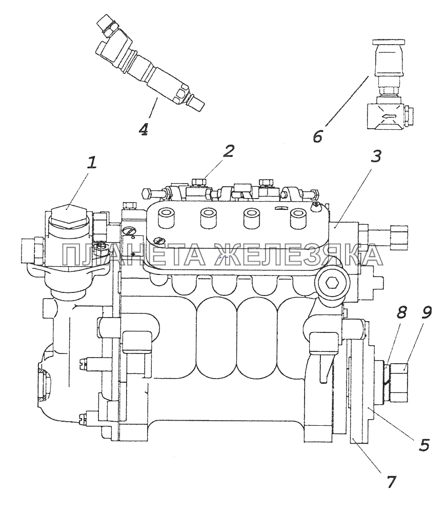 Система питания двигателя КамАЗ-43261 (Евро-1, 2)
