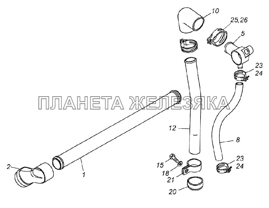 740.1014100-14 Установка системы вентиляции КамАЗ-43261 (Евро-1, 2)