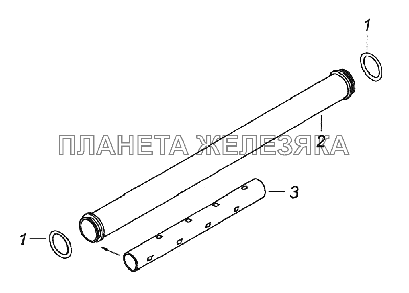 740.1014498 Трубка сапуна с втулкой КамАЗ-43261 (Евро-1, 2)