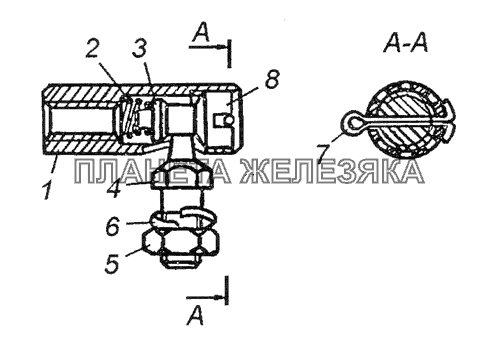 740.1108054 Тяга привода управления регулятором в сборе КамАЗ-5350 (6х6)