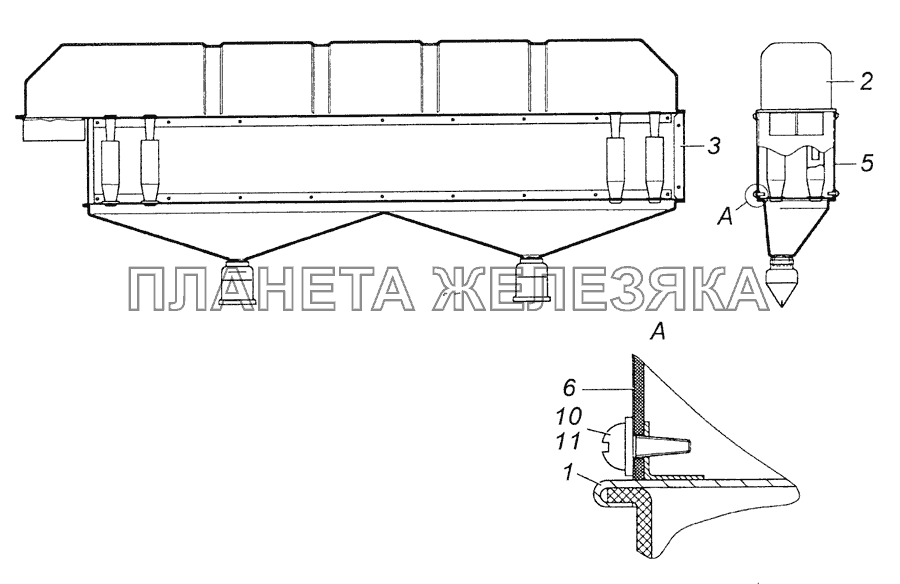 6520-1109010-10 Воздухоочиститель мультициклонный в сборе КамАЗ-4350 (4х4)