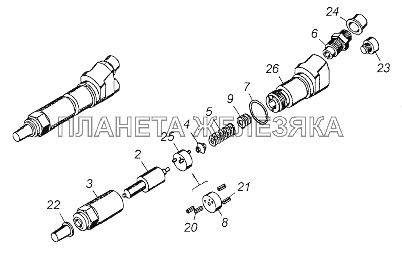 273.1112010-20 Форсунка в сборе КамАЗ-4350 (4х4)