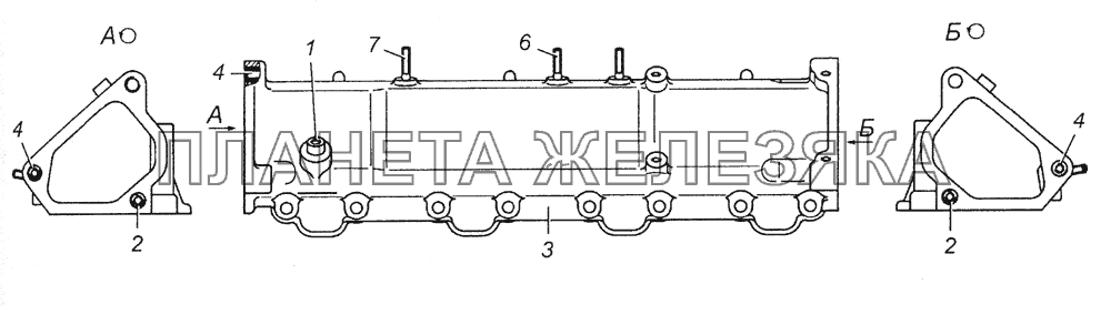 7406.1115012-40 Коллектор впускной правый в сборе КамАЗ-6350 (8х8)