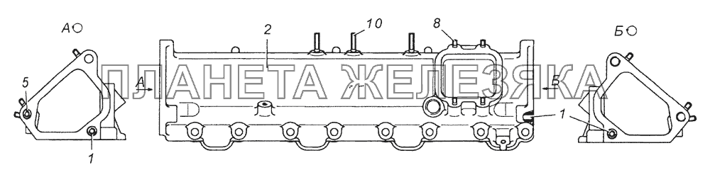 7406.1115014-40 Коллектор впускной левый в сборе КамАЗ-5350 (6х6)