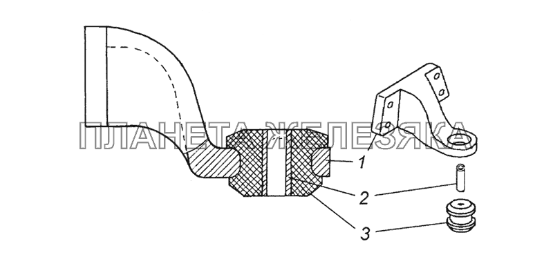 53205-1001015 Кронштейн передней опоры силового агрегата КамАЗ-4350 (4х4)