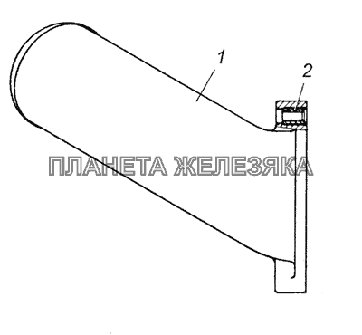 53205-1170125 Патрубок отводящий КамАЗ-4350 (4х4)