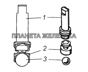 5320-1305030 Пробка с шариком и держателем в сборе КамАЗ-5350 (6х6)