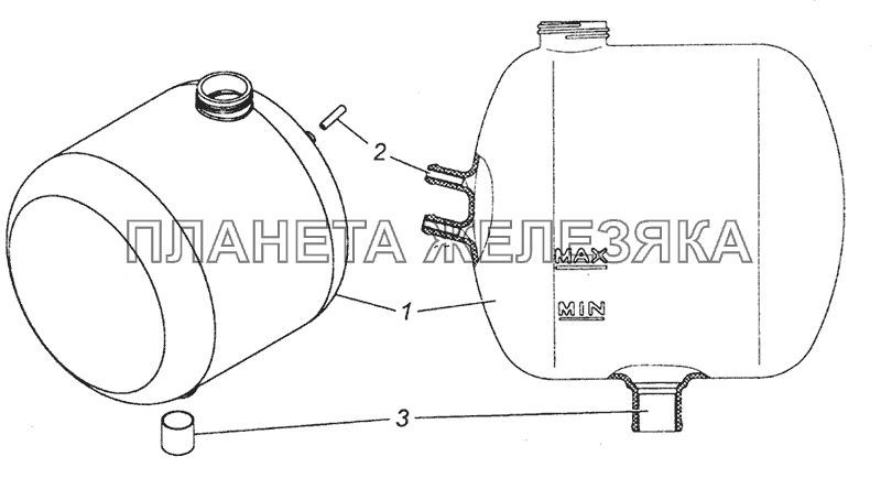 5320-1311010-30 Бачок расширительный в сборе КамАЗ-4350 (4х4)