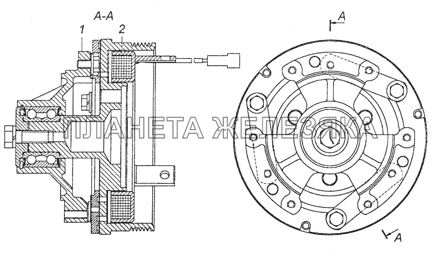 740.30-1317500 Муфта электромагнитная привода вентилятора в сборе КамАЗ-4350 (4х4)