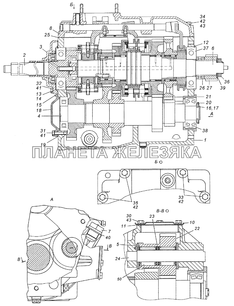 161.1700151 Коробка передач в сборе КамАЗ-5350 (6х6)