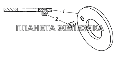 14.1701086 Шайба упорная блока шестерен заднего хода в сборе КамАЗ-4350 (4х4)