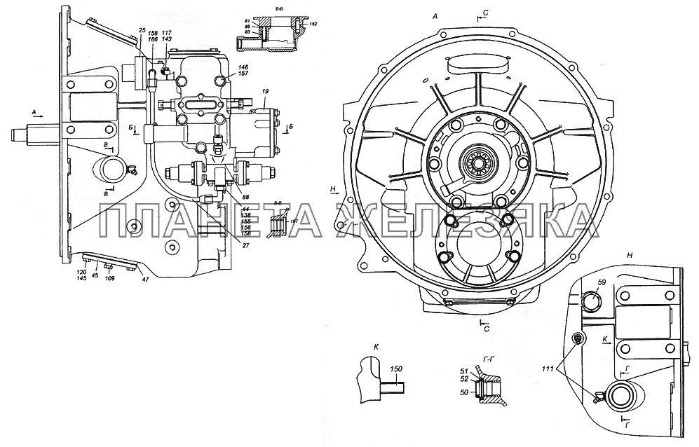 154.1770010-10 Делитель передач с управлением в сборе КамАЗ-4350 (4х4)