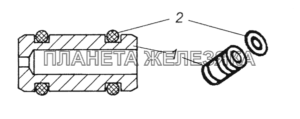 740.1003035 Втулка с уплотнительными кольцами КамАЗ-5350 (6х6)