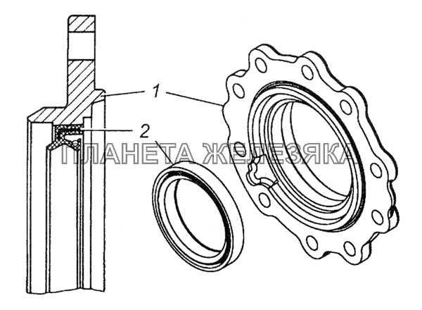 4310-2302050 Крышка стакана подшипников в сборе КамАЗ-6350 (8х8)