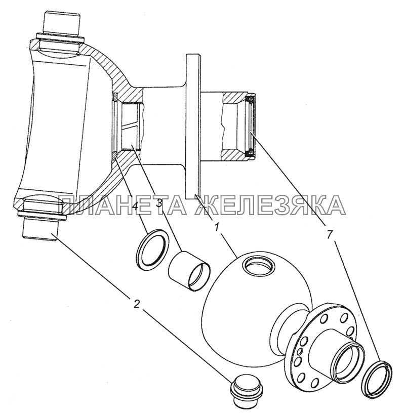 4310-2304012 Опора шаровая поворотного кулака КамАЗ-5350 (6х6)