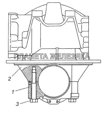 53205-2402015 Картер редуктора заднего моста в сборе КамАЗ-5350 (6х6)