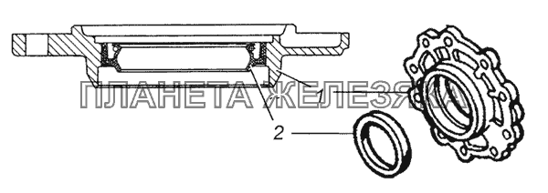 5320-2402050 Крышка стакана в сборе КамАЗ-4350 (4х4)