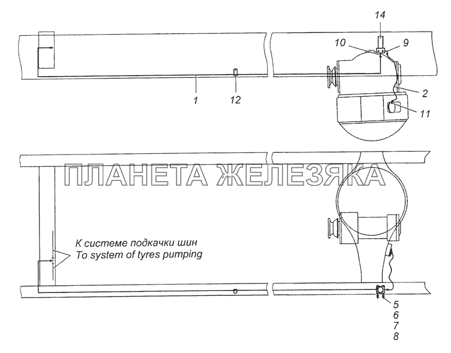 4326-2411010 Привод блокировки межколесного дифференциала КамАЗ-4350 (4х4)