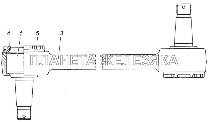 630-2919012-20 Штанга реактивная в сборе КамАЗ-4350 (4х4)