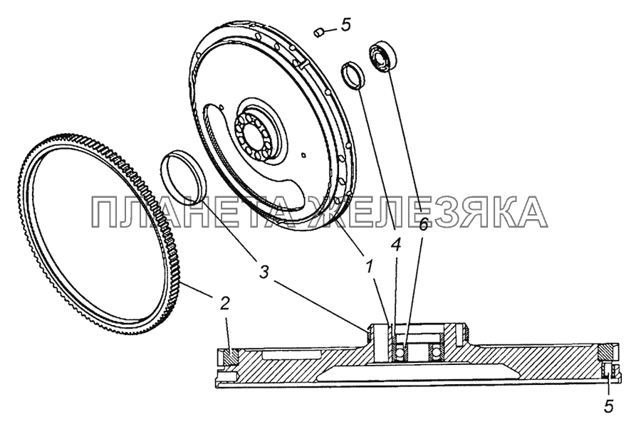 740.50-1005115-10 Маховик КамАЗ-5350 (6х6)