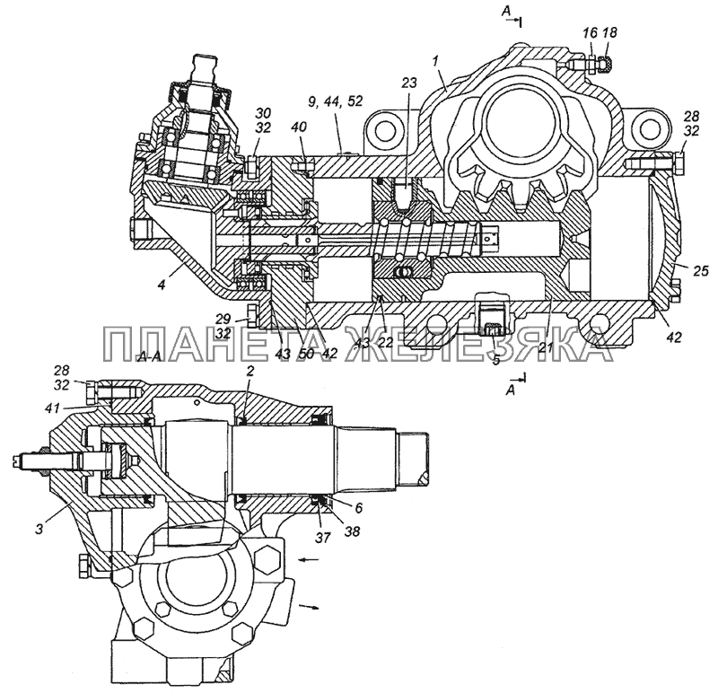 65115-3400020-10 Механизм рулевой в сборе КамАЗ-5350 (6х6)