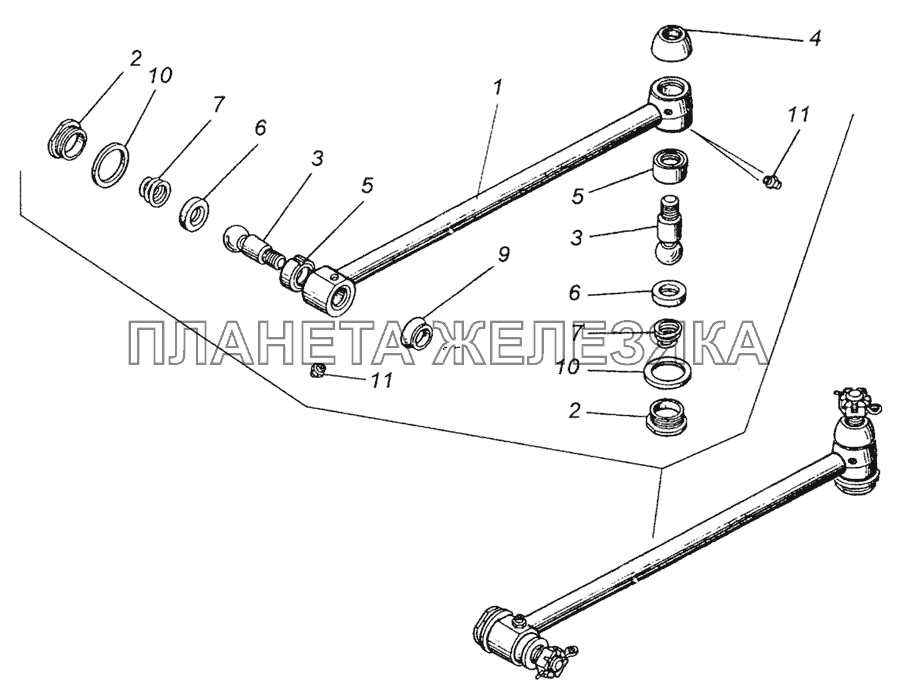 4310-3414010 Тяга сошки КамАЗ-6350 (8х8)