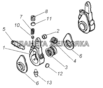5320-3501136 Рычаг регулировочный тормоза КамАЗ-6350 (8х8)