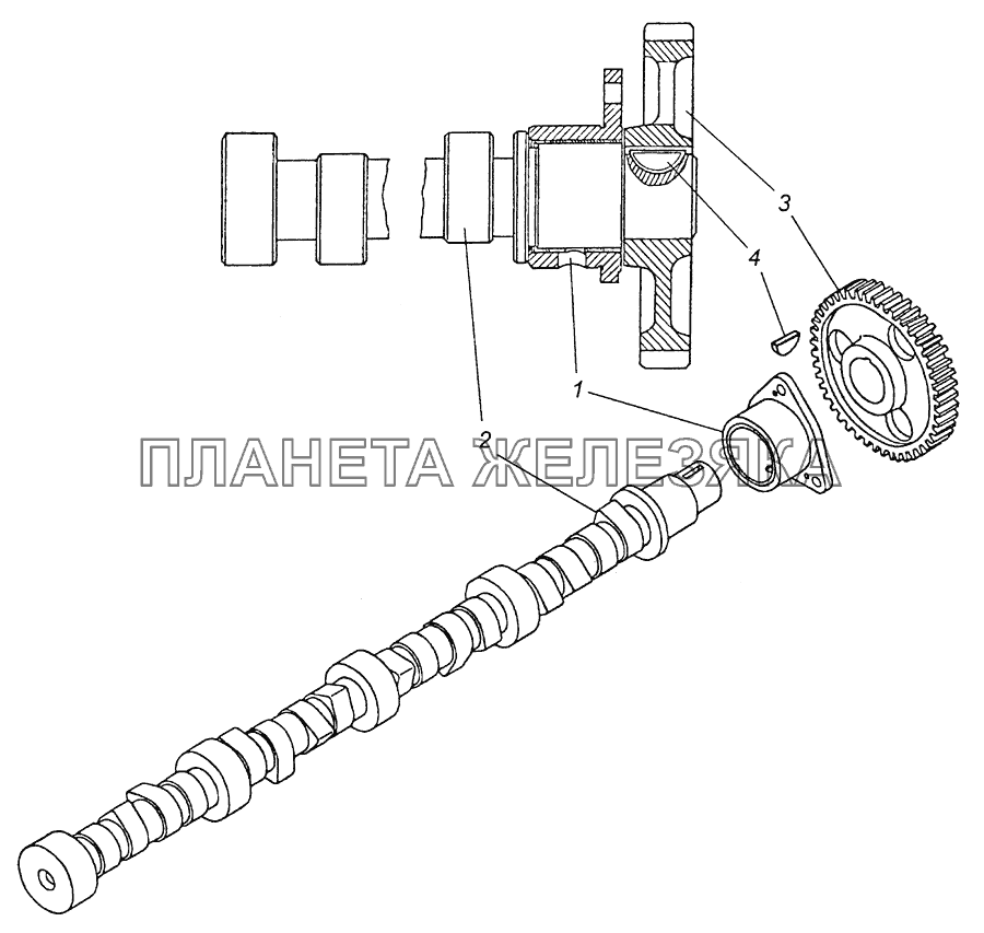 740.21-1006010 Вал распределительный КамАЗ-4350 (4х4)