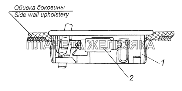 54105-3714002-24 Установка плафона освещения спального места КамАЗ-4350 (4х4)