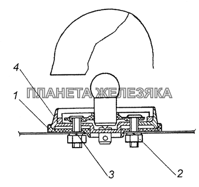 5320-3726001 Установка сигнального фонаря бокового указателя поворотов КамАЗ-4350 (4х4)