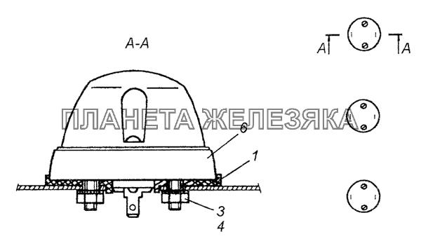 53205-3738001 Установка фонарей автопоезда КамАЗ-4350 (4х4)