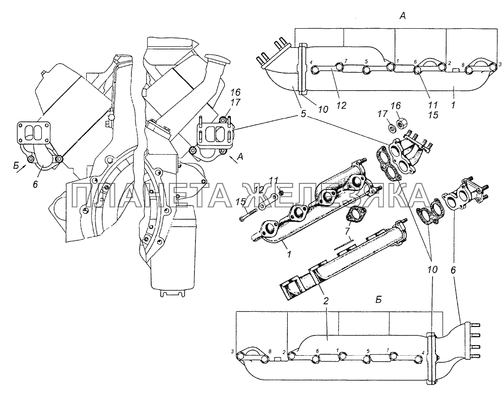 7406.1008000 Установка газопровода КамАЗ-6350 (8х8)