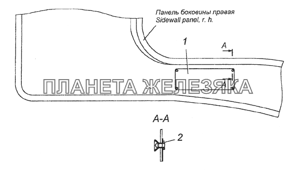 5320-3904001 Установка заводской таблички КамАЗ-5350 (6х6)